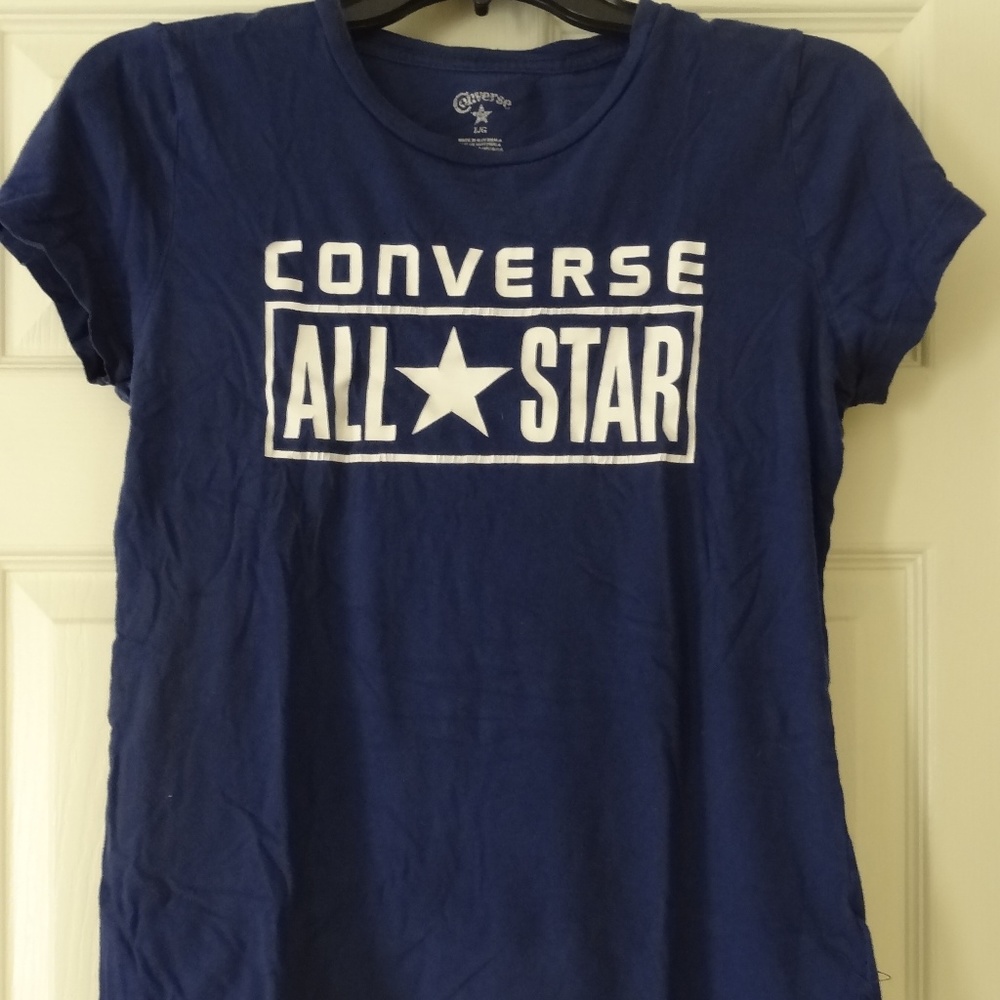 Women's Converse Blue "License Plate" T-Shirt